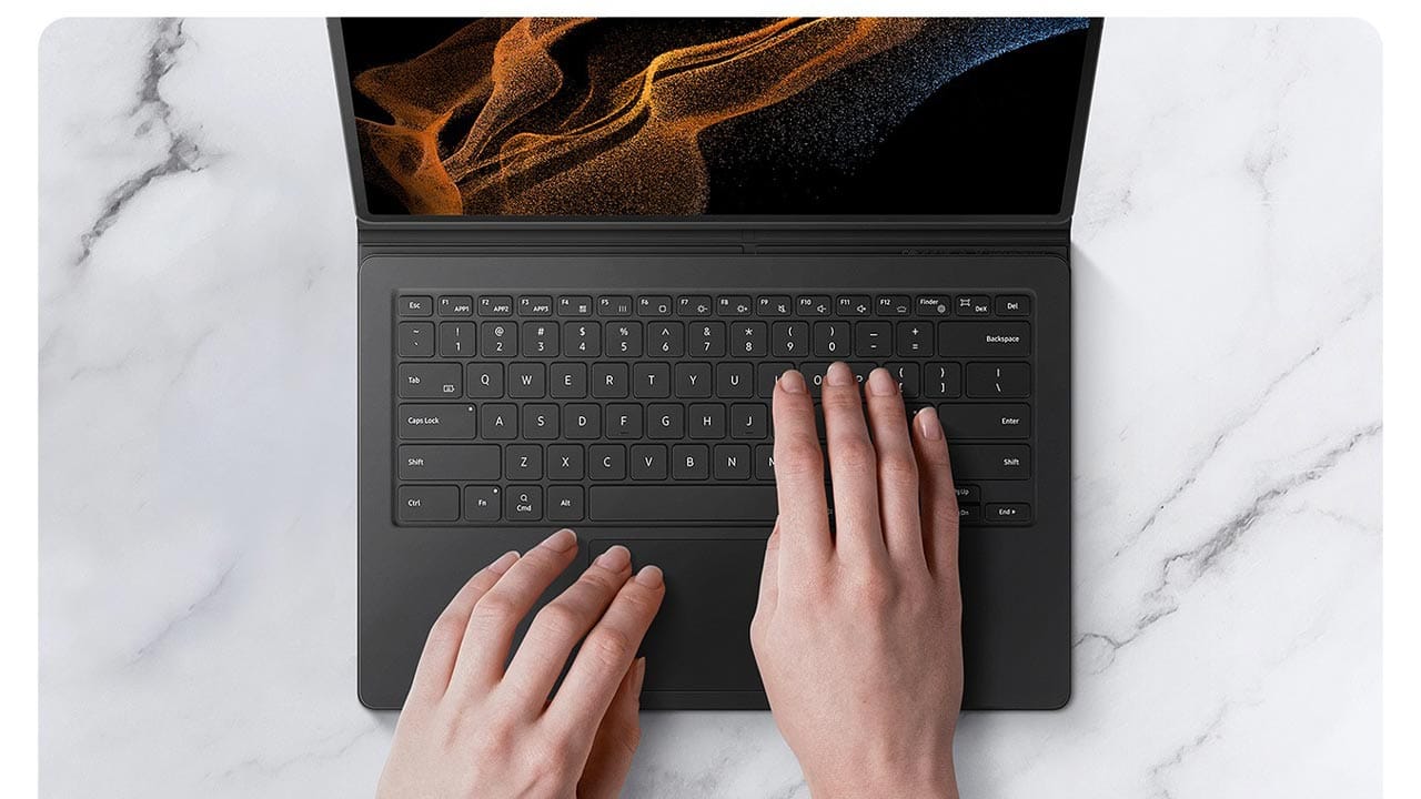 کیف کلاسوری Tab S8 Ultra سامسونگ با کیبورد