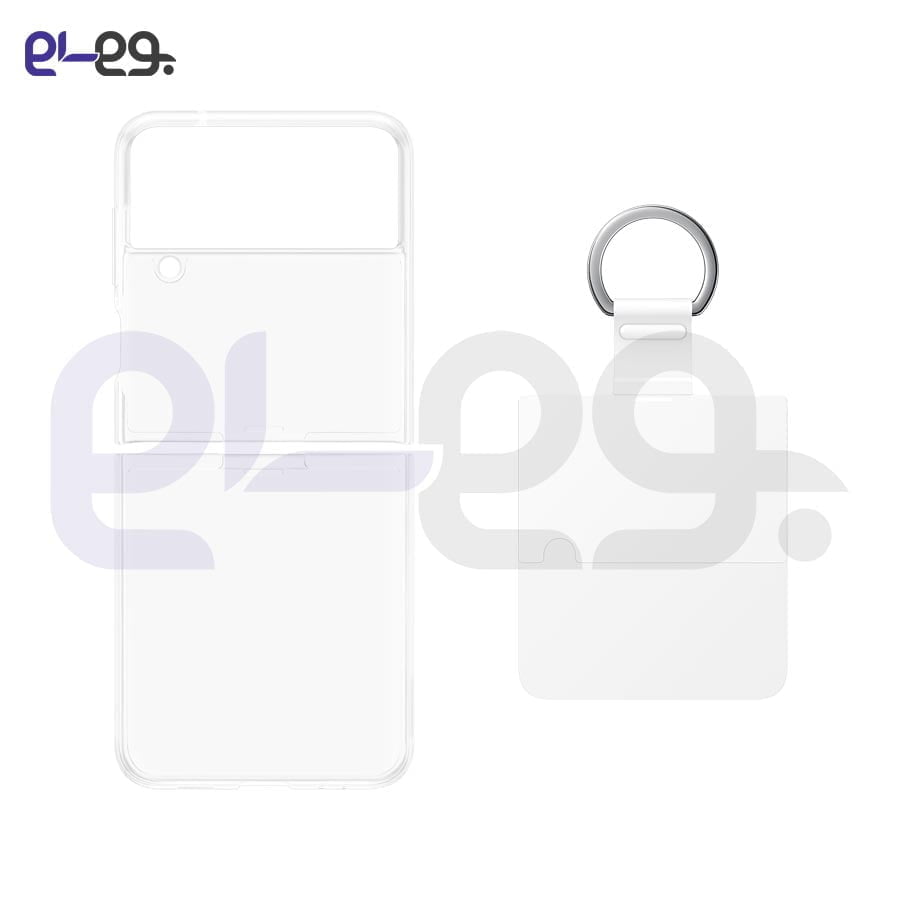 قاب شفاف با حلقه اصلی سامسونگ Galaxy Z Flip 4 مدل Clear Cover with Ring