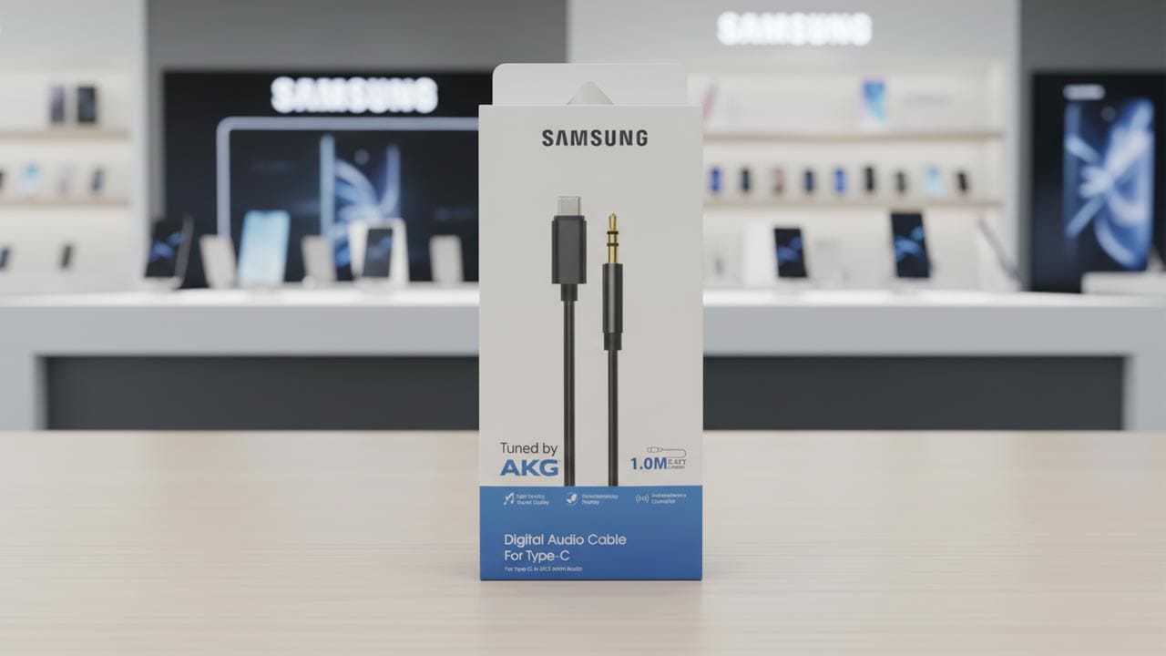 کابل AUX به Type-C سامسونگ مدل Digital Audio ساخت AKG