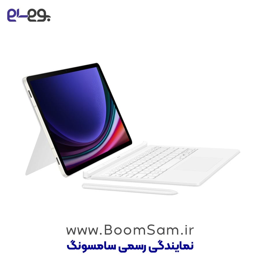 کیف تبلت سامسونگ S10 با کیبورد سفید