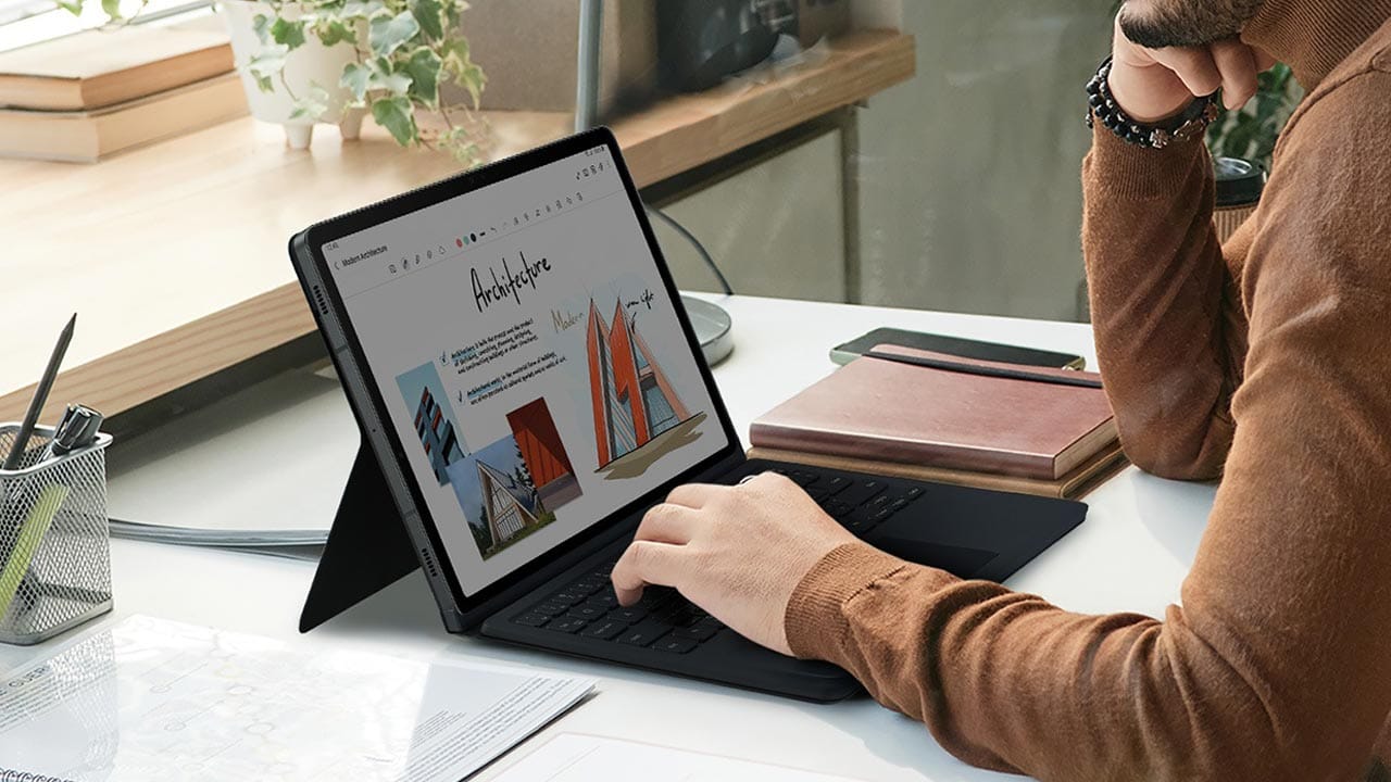 کیف کلاسوری تبلت Tab S9 سامسونگ با کیبورد