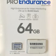 کارت حافظه سامسونگ 64 گیگابایت microSDXC  Pro Endurance 4K Ultra HD کلاس 10 استاندارد UHS-I U1  V10 سرعت 100MB/s به همراه آداپتور SD